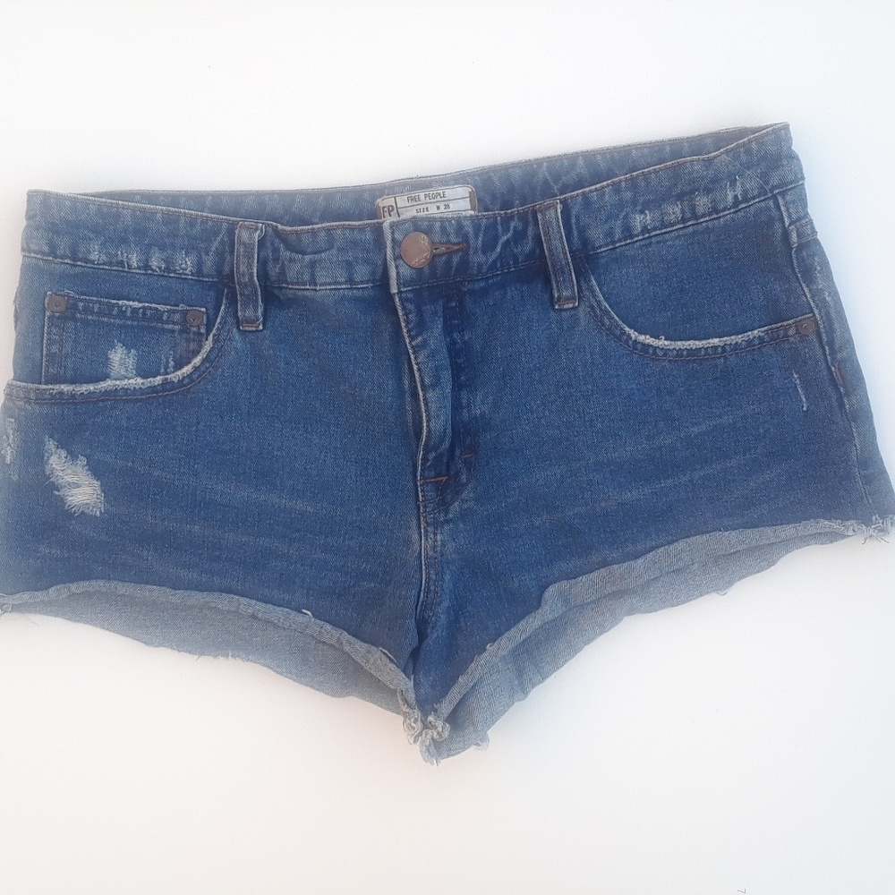 Free People Denim Short Shorts